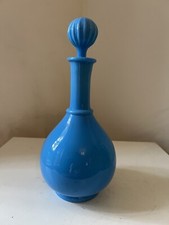 Ancienne Carafe opaline bleu