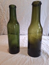 2 bouteilles ancienne verre soufflé Bullé Vintage 