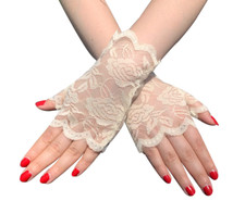 Mitaines manchettes beiges