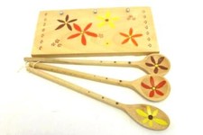 Vintage Floral Bois Cuillère