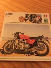 Benelli 750 Sei 1973 Carte moto Collection Atlas Italie
