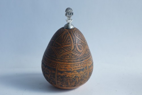 Gourde sculptée pérou - pérou, argent