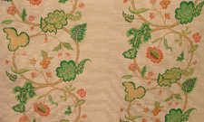 Tissu Floral En Soie Moirée