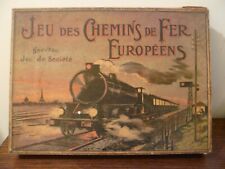 SAUSSINE  JEU DES CHEMINS DE FER  EUROPÉENS vers 1920