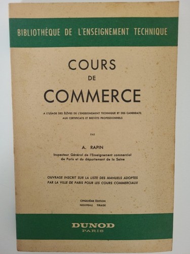 Livre ancien cours commerce - cours,