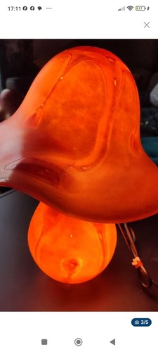 Lampe pâte verre - pâte, signé