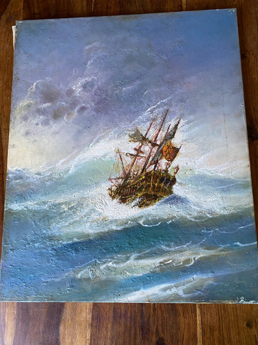 Peinture huile sur toile - peinture, a