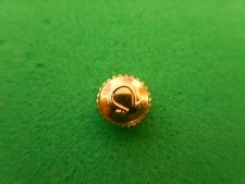 COURONNE REMONTOIR OMEGA PLAQUÉE OR BOMBÉE CROWN DIAMÈTRE 5 mm TIGE 0,9 ép 2,2