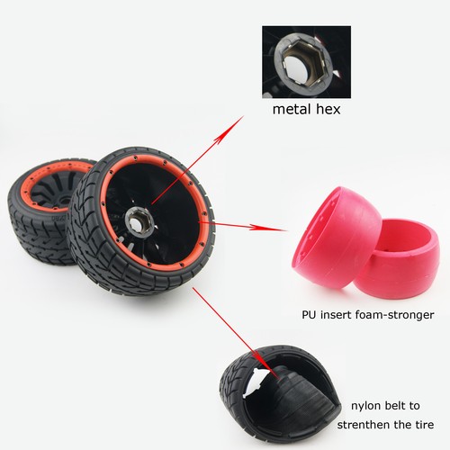 Upgrade front rear wheel tire - rear,