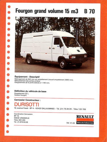 Renault fourgon grand - b, /