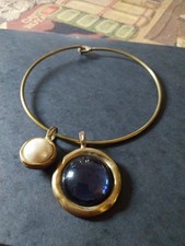 Collier Torque Signé Biche De Bere doré signé