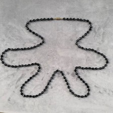 Ancien Sautoir En Perles De Jais Napooléon III