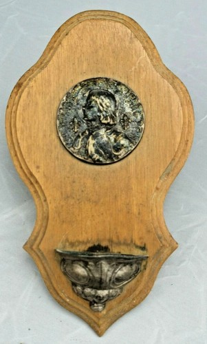 Ancien bénitier bois et - bénitier,,