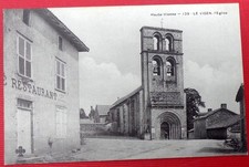 87  le vigen  , l'église et restaurant