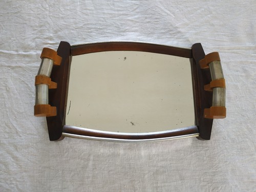 Plateau miroir bois alu - miroir, et