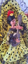 ANCIENNE POUPEE FOLKLORIQUE DOLL  ESPAGNE COVISA DANSEUSE GUITARE FLAMENCO BOX