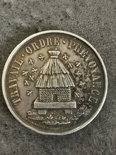 RARE / MEDAILLE ARGENT 1896 / SOCIETE DE SECOURS MUTUELS DITE DES TERNES 45 mm 4