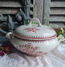 ANCIENNE SOUPIERE TERRE DE FER MARGOT VIEUX ROSE ST AMAND