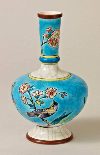 Emaux longwy vase fin - emaux,