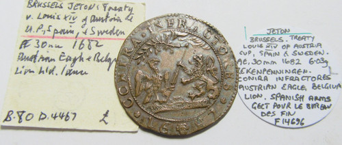 Jeton brussels louis xiv - brussels,