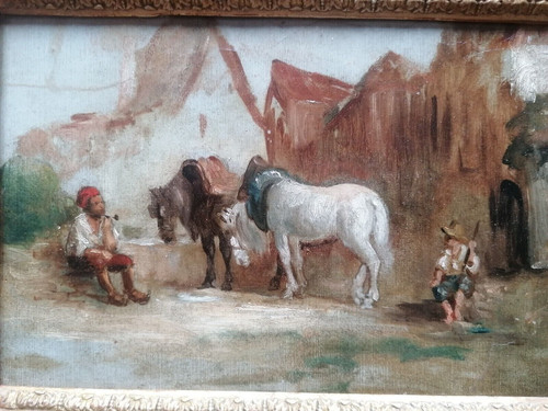 Tableau fin xixè scène de - xixè/,