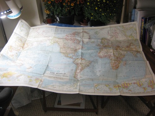 Vintage the world - map, march