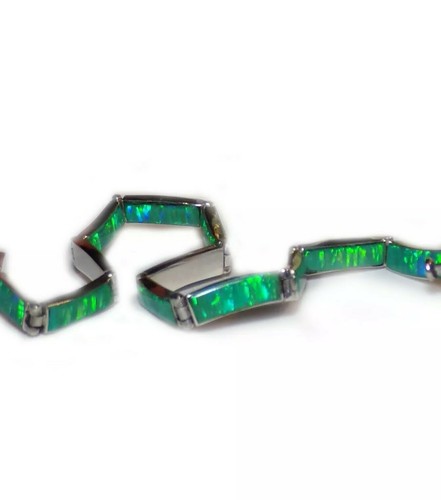 Fire opal tennis bracelet - opal,