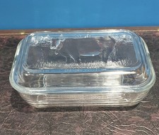 Ancien beurrier verre avec