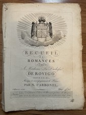 Alphonse de LAMARTINE, Narcisse CARBONEL, Recueil de Romances Partition Chant