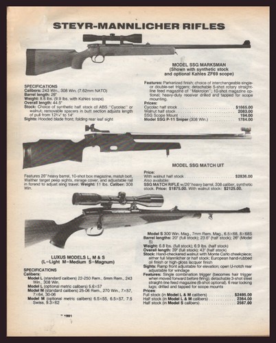 1991 steyr mannlicher model - 1991,