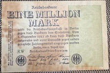 ALLEMAGNE BILLET DE 1 MILLION DE MARK 1923 (BILL 195 ) UNIFACE. PETIT ETAT