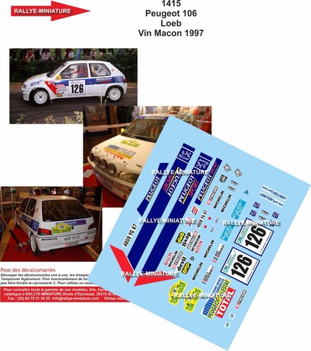 Decals ref 1415 - 1415, peugeot