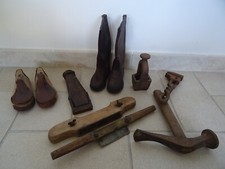 lot outil ancien cordonnier bourrelier sellier forme chaussure art populaire
