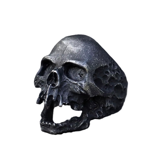 Bague tete mort chevaliere - bague,