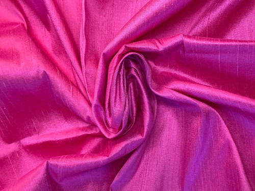 Coupon soie sauvage rose - soie,