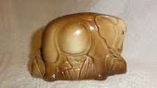 ANCIENNE TIRELIRE ART DECO CERAMIQUE A CASSER ELEPHANT  ST CLEMENT FRANCE