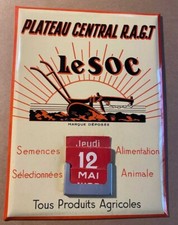 Glaçoïde ancien Plateau central R.A.G.T. Le Soc, charrue, semences Rodez Aveyron