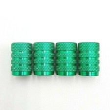 bouchons valve strié vert aluminium-lot de 4-Auto Moto Vélo Scooter roue