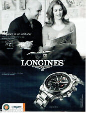 PUBLICITE ADVERTISING  016  2009  Longines Admiral montre Roland Garros A AgassI