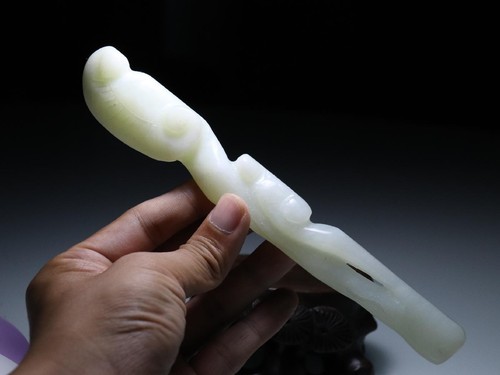 Natural white jade carved - jade,