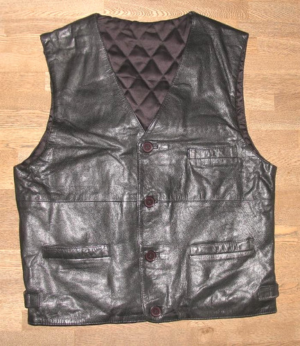Gilet homme regular cuir - gilet,
