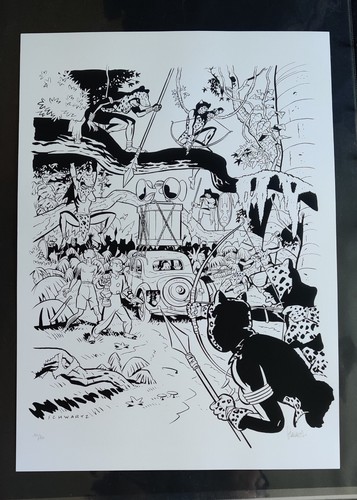 Sérigraphie spirou schwartz - sérigraphie,