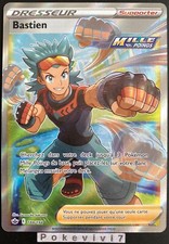 Carte Pokemon BASTIEN 188/198 FA Full Art Epée et Bouclier 6 EB06 FR NEUF