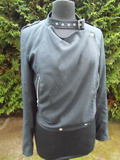 Blouson perfecto Cop Copine peau de pêche noir modèle Suede  36fr 8uk 34d VP