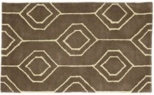 Tapis En Laine 90x150 Braun Durchgemustert Fait à la Main Handtuft Moderne 28