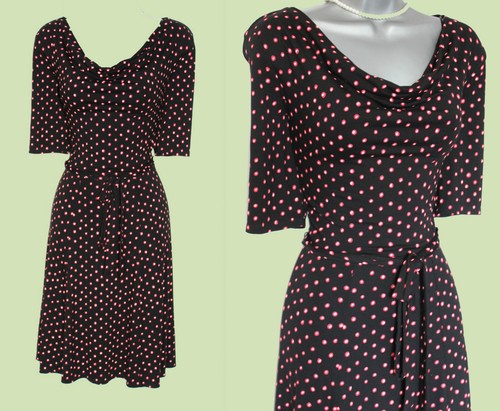 Monsoon noir rouge pois col - pois,