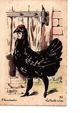 Cpa Chantecler d Edmond Rostand illustration Roberty La poule noire