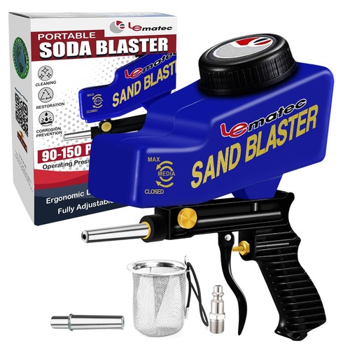 Portable sand blaster gun kit - sand,
