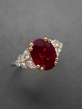 Bague de mariage diamant rubis