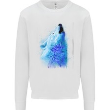 Sweat À Capuche Pour Homme Avec Motif De Loup En Aquarelle